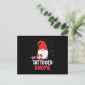 Kerst getatoeëerde schattige kabouter briefkaart (Staand voorkant)