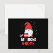 Kerst getatoeëerde schattige kabouter briefkaart (Voorkant / Achterkant)