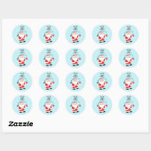 Kerst Gevist Classic Ronde Sticker (Vel)