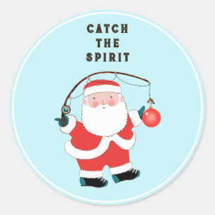Kerst Gevist Classic Ronde Sticker