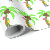 Kerst: gevlekte kerstboompalmen cadeaupapier (Rol Hoek)