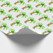 Kerst: gevlekte kerstboompalmen cadeaupapier (Hoek)