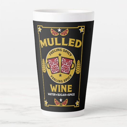 Kerst Gewürzrode Wijn Glühwein Latte Mok (Voorkant)