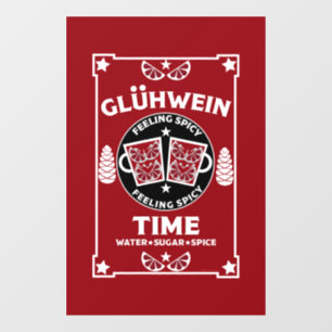 Kerst Gewürzrode Wijn Glühwein Raamsticker