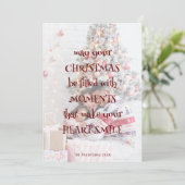 Kerst Gezegde foto overlay Artsy tekst Feestdagenkaart (Staand voorkant)