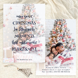 Kerst Gezegde foto Overlay Navy Artsy Tekst Feestdagenkaart