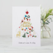 Kerst gezegde kaart, briefpapier kaart (Staand voorkant)