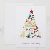 Kerst gezegde kaart, briefpapier kaart (Voorkant / Achterkant)