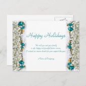 Kerst gezegden en Xmas Corporate bedankt Briefkaart (Voorkant / Achterkant)