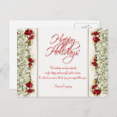 Kerst gezegden Xmas Corporate bedankt Briefkaart (Voorkant / Achterkant)