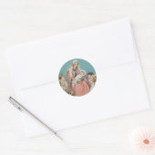 Kerst Gezegende Maagd Maria Baby Jesus Angels Ronde Sticker (Envelop)