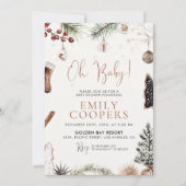 Kerst gezellig Baby shower uitnodiging (Voorkant)