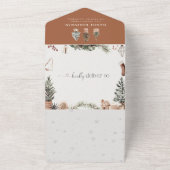 Kerst Gezellige Luier Raffle Alles In Een Uitnodig All In One Uitnodiging (Buitenkant)