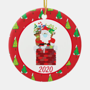 Kerst gezichtsmasker Sinterklaas Cute 2020 Keramisch Ornament