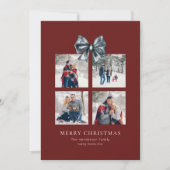 Kerst Gift Box Collage met Lint Boog Feestdagenkaart (Voorkant)