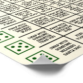 Kerst Gift Exchange Roll Dice Game Geplaatst Teken Poster (Hoek)