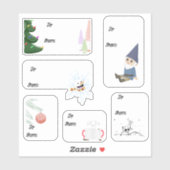 Kerst Gift Label Sticker Set (Vel)
