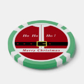 Kerst Gift Poker Chips met Grappig Santa Design (Enkel)