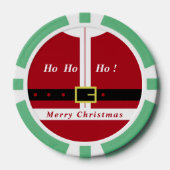 Kerst Gift Poker Chips met Grappig Santa Design (Voorkant)