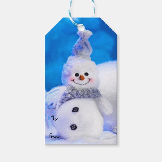 Kerst Gift Tags/Sneeuwman Cadeaulabel (Voorkant)