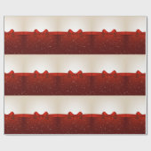 Kerst Gift Wrap/Rode lint en boog Cadeaupapier (Vlak)