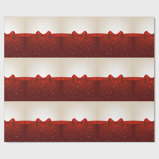 Kerst Gift Wrap/Rode lint en boog Cadeaupapier (Vlak)