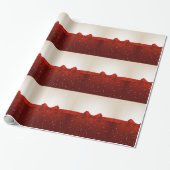 Kerst Gift Wrap/Rode lint en boog Cadeaupapier (Uitgerold)