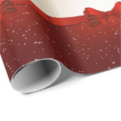 Kerst Gift Wrap/Rode lint en boog Cadeaupapier (Rol Hoek)