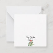 Kerst Ginger Jar Chinoiserie Blauw en Wit Notitiekaartje (Achterkant)