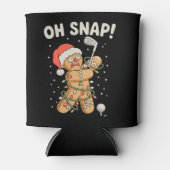 Kerst Ginger Koekje Oh Snap Golf Golfer Blikjeskoeler (Voorkant)