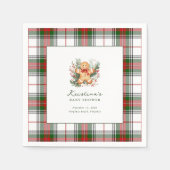 Kerst Gingerbread Baby shower Cocktail servet (Voorkant)