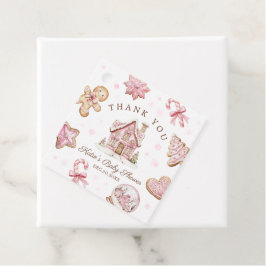 Kerst Gingerbread Baby shower Favoriet Gift Labels