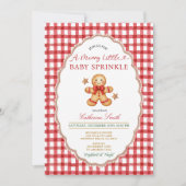 Kerst Gingerbread Baby Sprinkle Uitnodiging (Voorkant)
