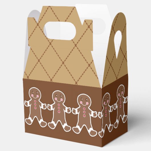 Kerst Gingerbread Boys Gift Box Bedankdoosjes (Geopend)