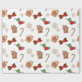 Kerst gingerbread cadeaupapier (Vlak)