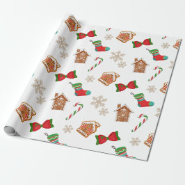 Kerst gingerbread cadeaupapier