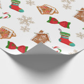 Kerst gingerbread cadeaupapier (Hoek)