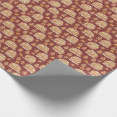 Kerst Gingerbread Camper in het rood Cadeaupapier (Hoek)