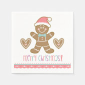 Kerst Gingerbread Cookie Party Servet (Voorkant)