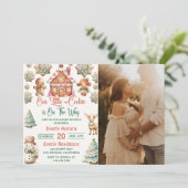 Kerst Gingerbread Cookies Baby shower Party Kaart (Staand voorkant)