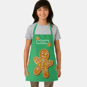 Kerst Gingerbread Cookies Monogram Groen Schort (Insitu)