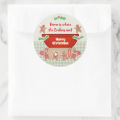 Kerst Gingerbread Custom Grappig bakken Ronde Sticker (Tas)