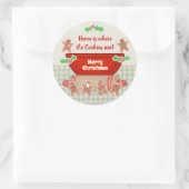 Kerst Gingerbread Custom Grappig bakken Ronde Sticker (Tas)