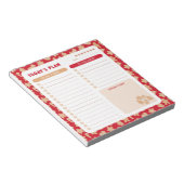 Kerst Gingerbread Daily to Do List Planner Notitieblok (Schuin)
