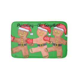 Kerst Gingerbread Dansers Badmat