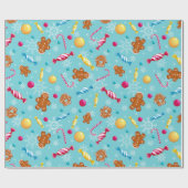 Kerst gingerbread en snoep cadeaupapier (Vlak)