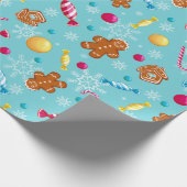 Kerst gingerbread en snoep cadeaupapier (Hoek)