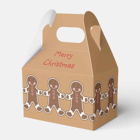 Kerst Gingerbread Favor Box Bedankdoosjes (Voorkant Zijde)