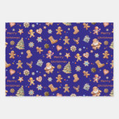 Kerst Gingerbread Fun Schattige Inpakpapier Vel (Voorkant 3)