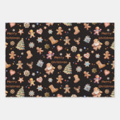 Kerst Gingerbread Fun Schattige Inpakpapier Vel (Voorkant 2)